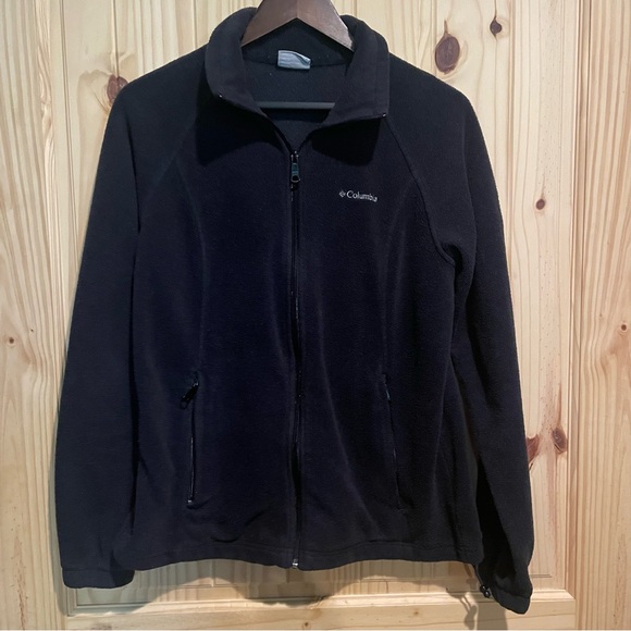 Columbia Jackets & Blazers - Columbia Women's Black Fleece Jacket w/ Pink Ribbon on Sleeve Size Large